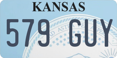 KS license plate 579GUY