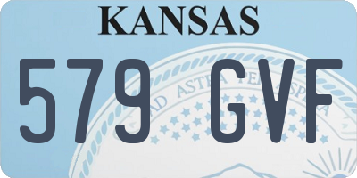 KS license plate 579GVF