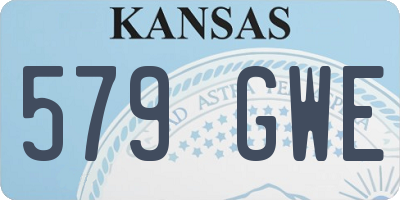 KS license plate 579GWE