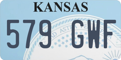 KS license plate 579GWF