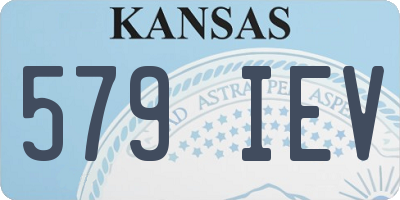 KS license plate 579IEV
