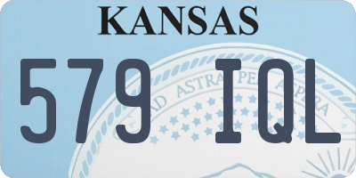 KS license plate 579IQL