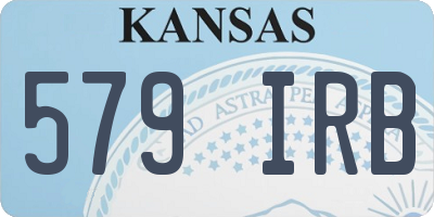 KS license plate 579IRB