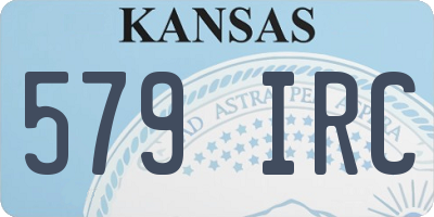 KS license plate 579IRC