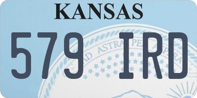 KS license plate 579IRD