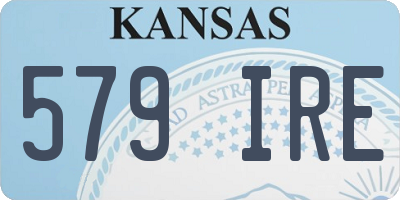 KS license plate 579IRE
