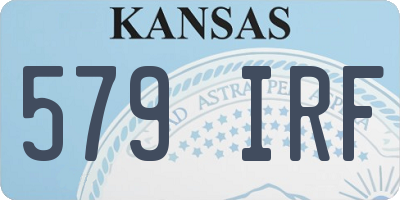 KS license plate 579IRF