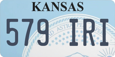 KS license plate 579IRI