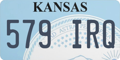 KS license plate 579IRQ