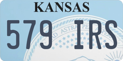 KS license plate 579IRS
