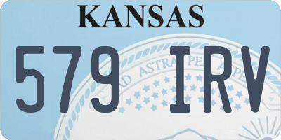 KS license plate 579IRV
