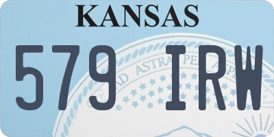 KS license plate 579IRW