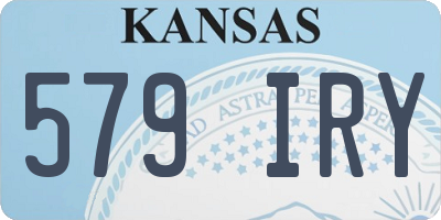 KS license plate 579IRY