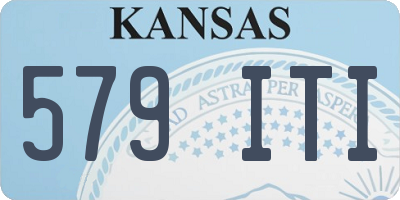 KS license plate 579ITI