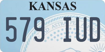 KS license plate 579IUD