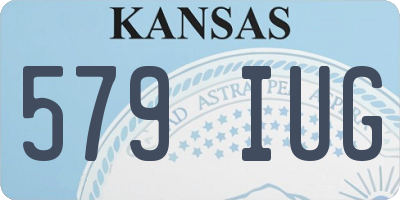 KS license plate 579IUG