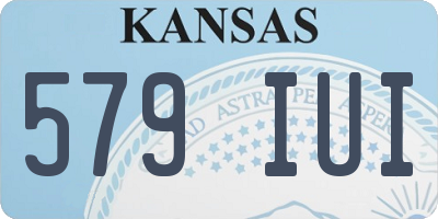 KS license plate 579IUI