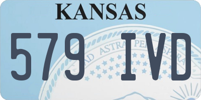 KS license plate 579IVD