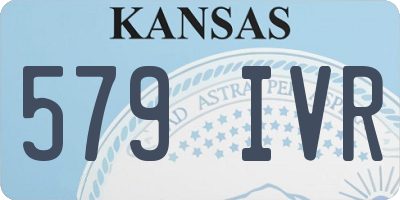 KS license plate 579IVR