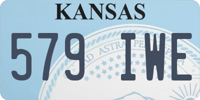 KS license plate 579IWE