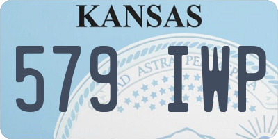 KS license plate 579IWP