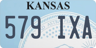 KS license plate 579IXA