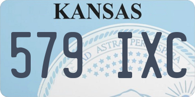 KS license plate 579IXC