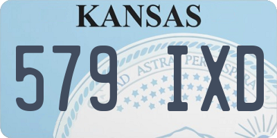 KS license plate 579IXD
