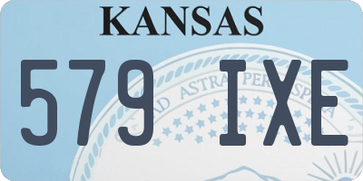 KS license plate 579IXE