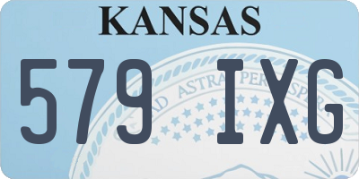 KS license plate 579IXG