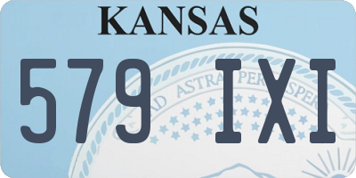 KS license plate 579IXI