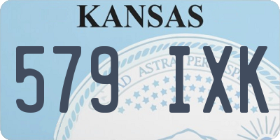 KS license plate 579IXK