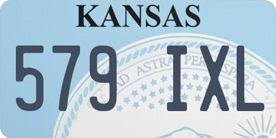 KS license plate 579IXL