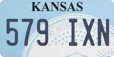 KS license plate 579IXN