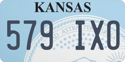 KS license plate 579IXO