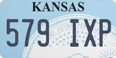 KS license plate 579IXP