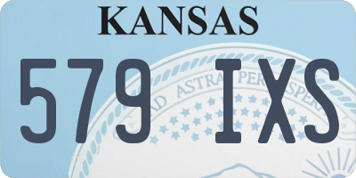 KS license plate 579IXS