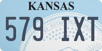 KS license plate 579IXT