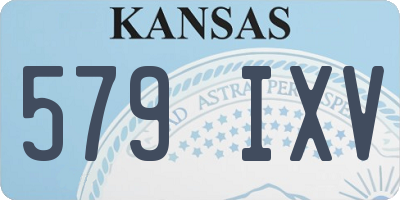 KS license plate 579IXV