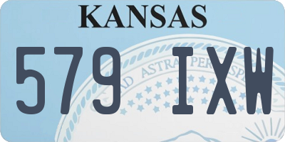 KS license plate 579IXW