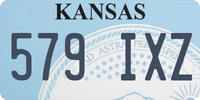 KS license plate 579IXZ