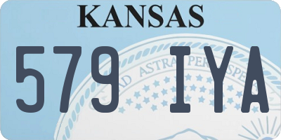 KS license plate 579IYA