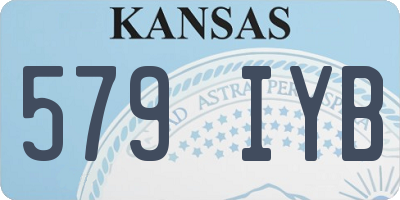 KS license plate 579IYB