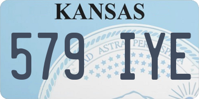 KS license plate 579IYE