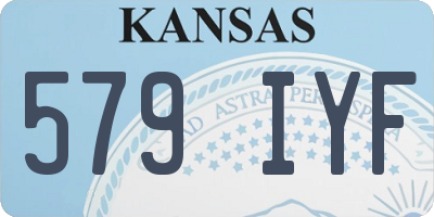 KS license plate 579IYF