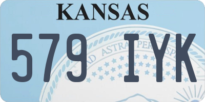 KS license plate 579IYK