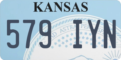 KS license plate 579IYN