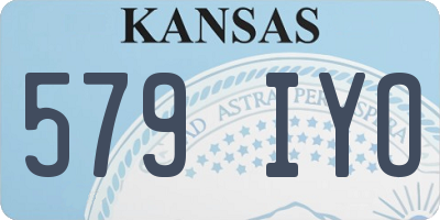 KS license plate 579IYO