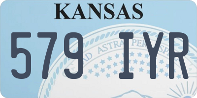 KS license plate 579IYR