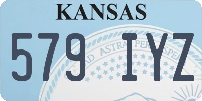 KS license plate 579IYZ